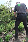 Medewerker met schop - tuinonderhoud